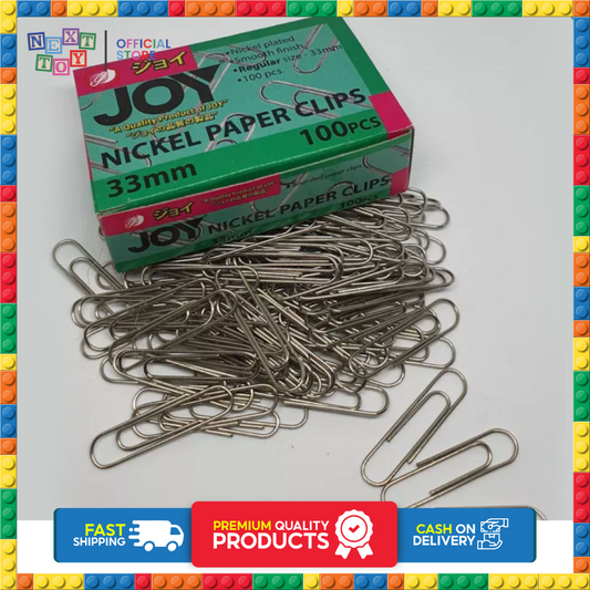100 Pcs, Per Box Nickel Paper Clips, Suitable for Office, School Document Organizing, And Daily Use