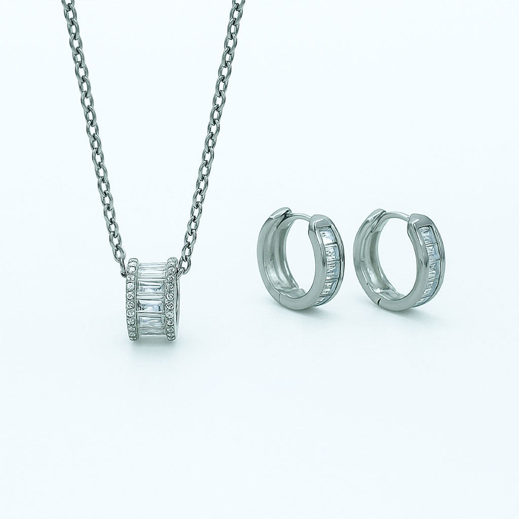 Jewelry Set for Women - Fashion Jewelry Silver/Gold Plated Necklace and Earrings Set