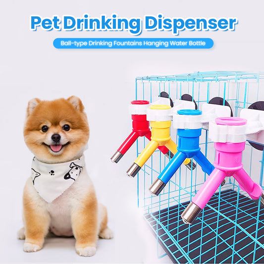Pet Drinking Fountains Ball-type Pet Drinking Kit Hanging Water Bottle Head Puppy Drinker