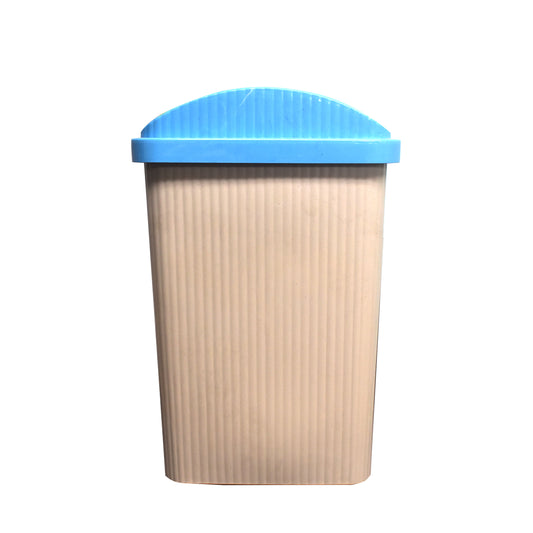 50L Plastic Trash Bin with Swing Push Cover – Durable Waste Garbage Can for Home, Kitchen, Office