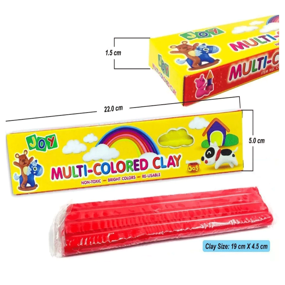 JOY Multi-Colored Clay for Kids - 12 Bright Colors | Non-Toxic, Reusable, Safe for Children | DIY Arts & Crafts Toy