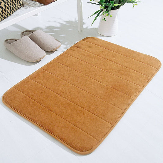 Soft Memory Foam Bath Mat - Absorbent, Non-Slip, Quick-Dry Floor Rug for Bathroom, Bedroom, Doorway & Home Use