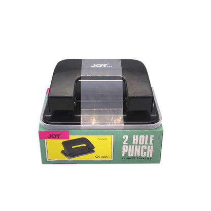 JOY 2 Hole Punch Heavy Duty Paper Puncher - Office & School Metal Punching Tool - A4 Document Binder