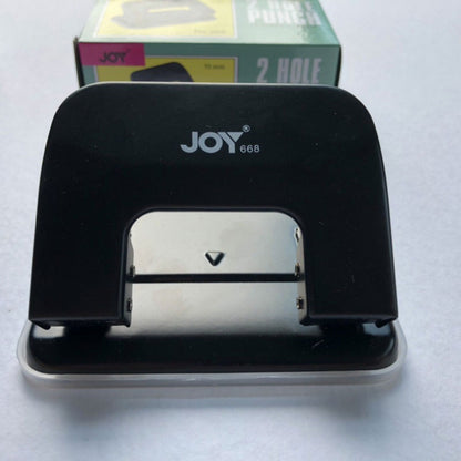 JOY 2 Hole Punch Heavy Duty Paper Puncher - Office & School Metal Punching Tool - A4 Document Binder