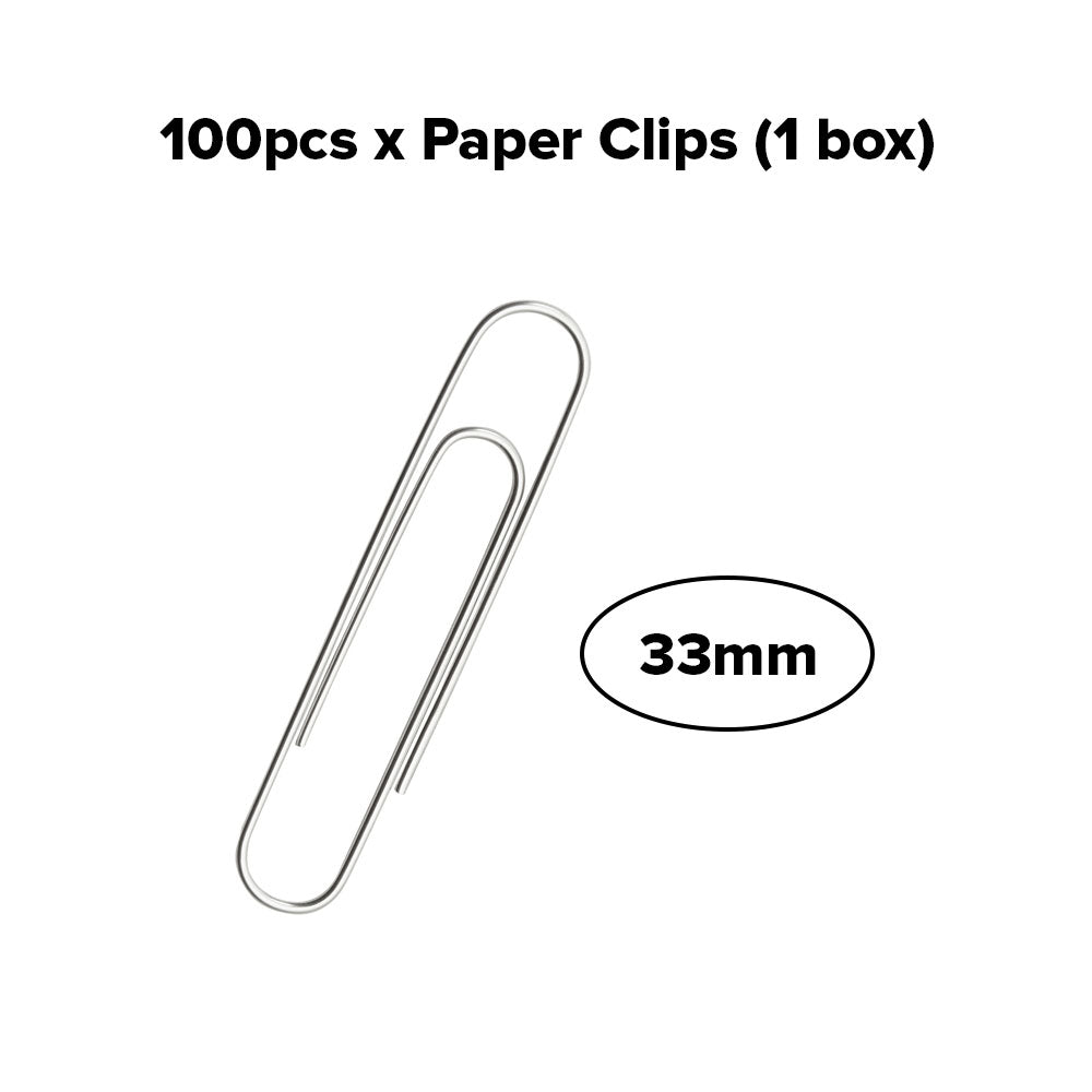100 Pcs, Per Box Nickel Paper Clips, Suitable for Office, School Document Organizing, And Daily Use