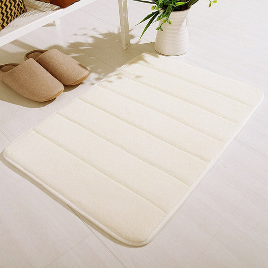 Soft Absorbent Memory Foam Bath Mat - Non-Slip Bathroom Rug for Home, Shower, Toilet, Floor - Multiple Colors & Sizes