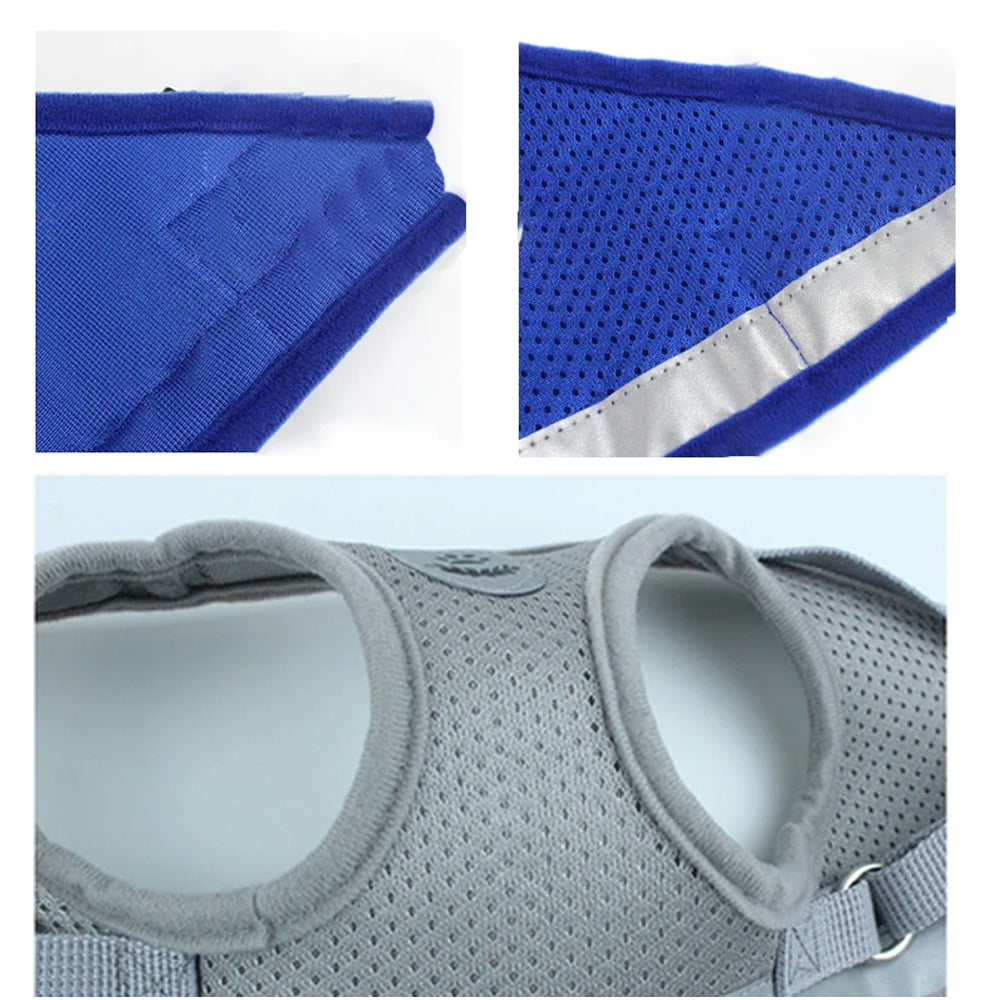Adjustable Breathable Pet Harness with Leash for Small Dogs & Cats - No Pull Vest, Reflective Safety Design
