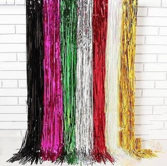 Metallic Foil Curtain Tinsel Backdrop Party Decoration - Shiny Fringe Curtain for Birthday, Wedding, Event, Photo Booth