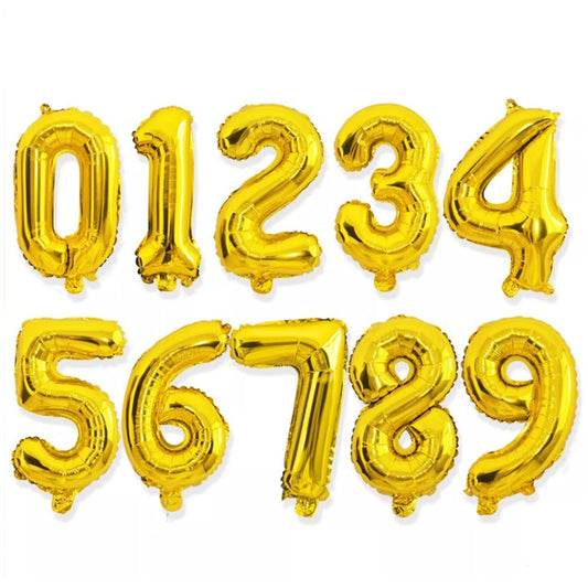 Letter Foil Gold Balloon 16 inches Decorations Number Gold Foil Balloon Party Supplies