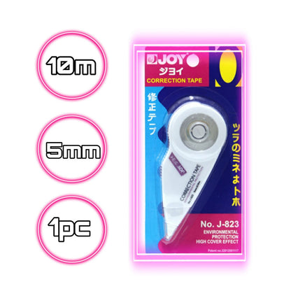 JOY Correction Tape J-823 - 5mm x 30m | Smooth & Precise | High Cover Effect | Eco-Friendly & Durable