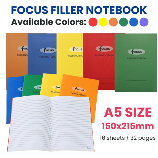 Costa Filler Notebook 1pc 150x215mm 16 Sheets Colored Cover Lined Paper for School Office Supplies