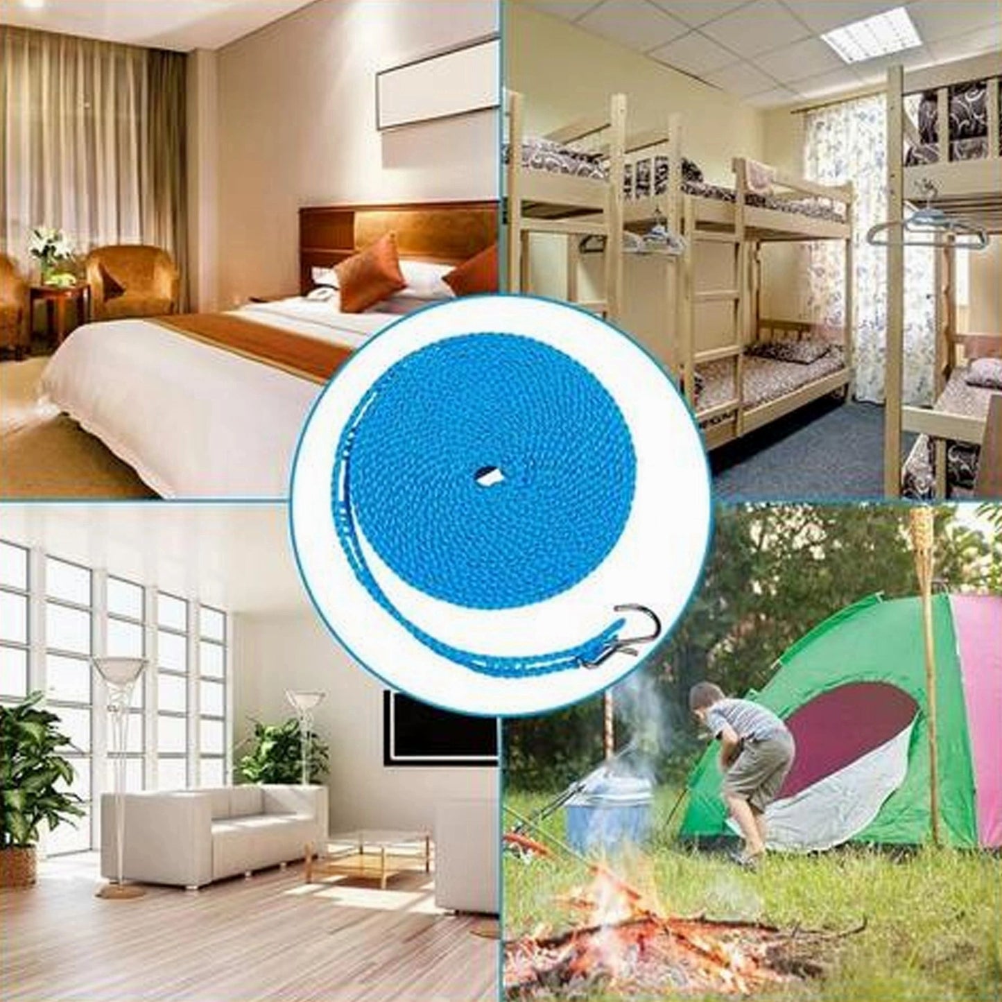 5m Nylon Hanging Rope Home Storage Clotheslines Outdoor Drying Rack Clothesline Non-slip Washing Clothes Hangers Line Rope [BB-22]