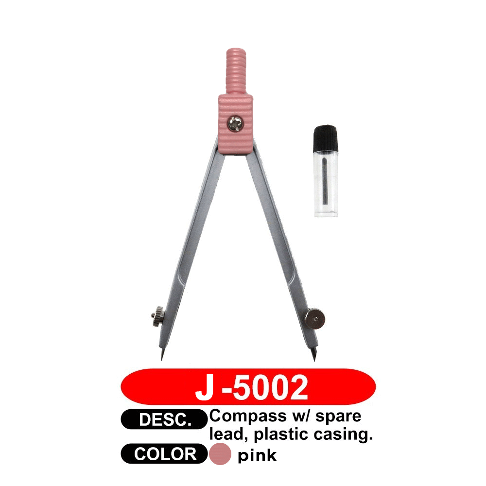 JOY Compass with spare lead Plastic casing, Compass Set with Lead Refill