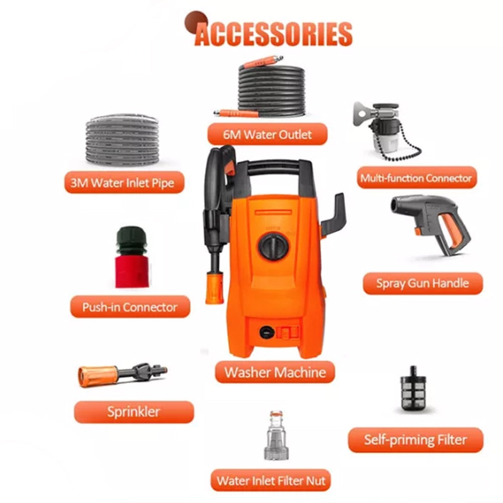 1400W Household Washer Portable Car Electric Water Gun Washer 220V