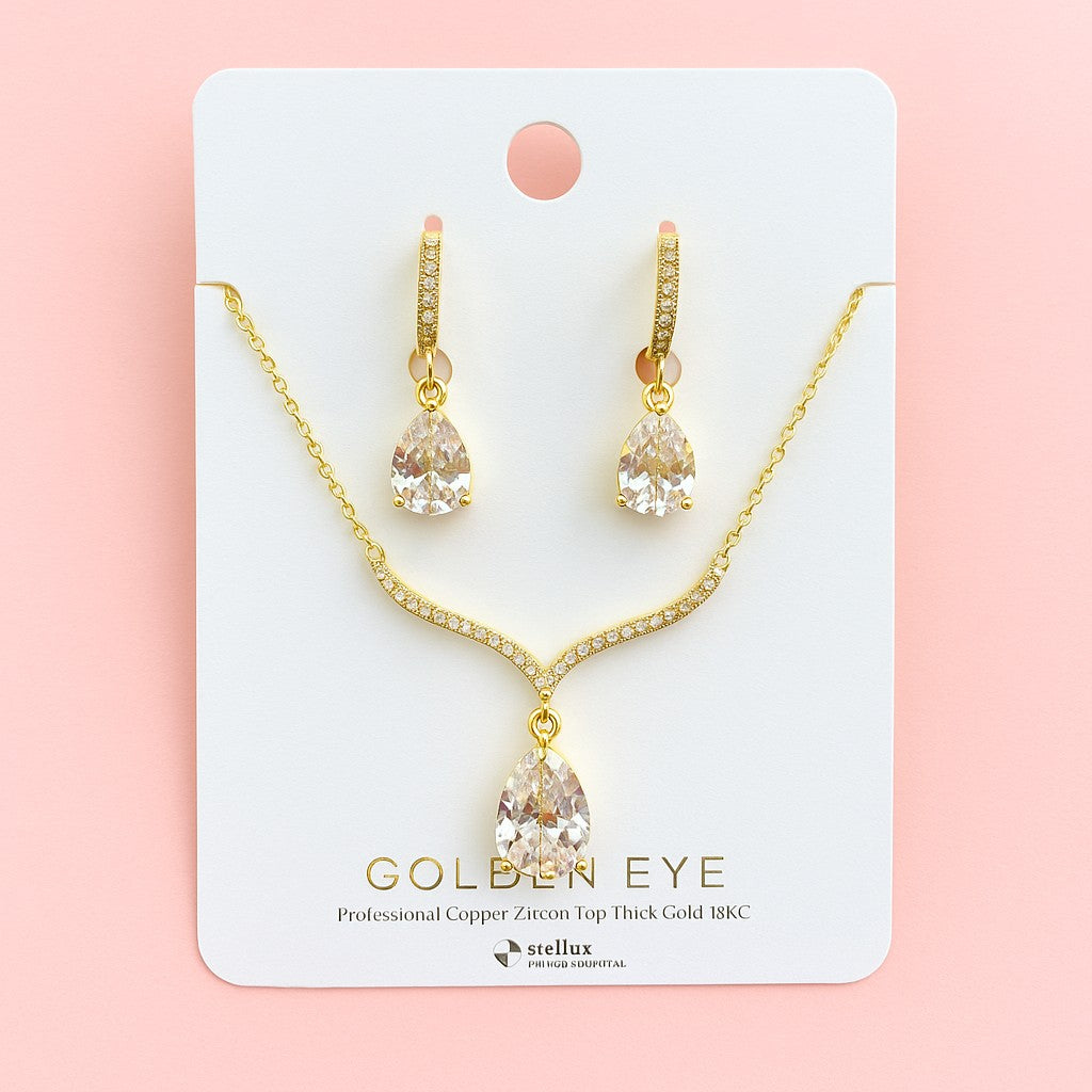 Jewelry Set for Women - Fashion Jewelry Silver/Gold Plated Necklace and Earrings Set