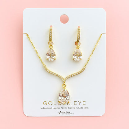 Jewelry Set for Women - Fashion Jewelry Silver/Gold Plated Necklace and Earrings Set