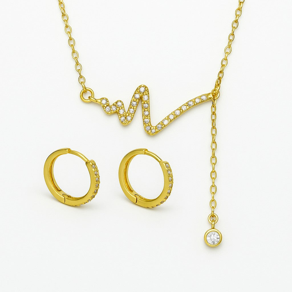 Jewelry Set for Women - Fashion Jewelry Silver/Gold Plated Necklace and Earrings Set