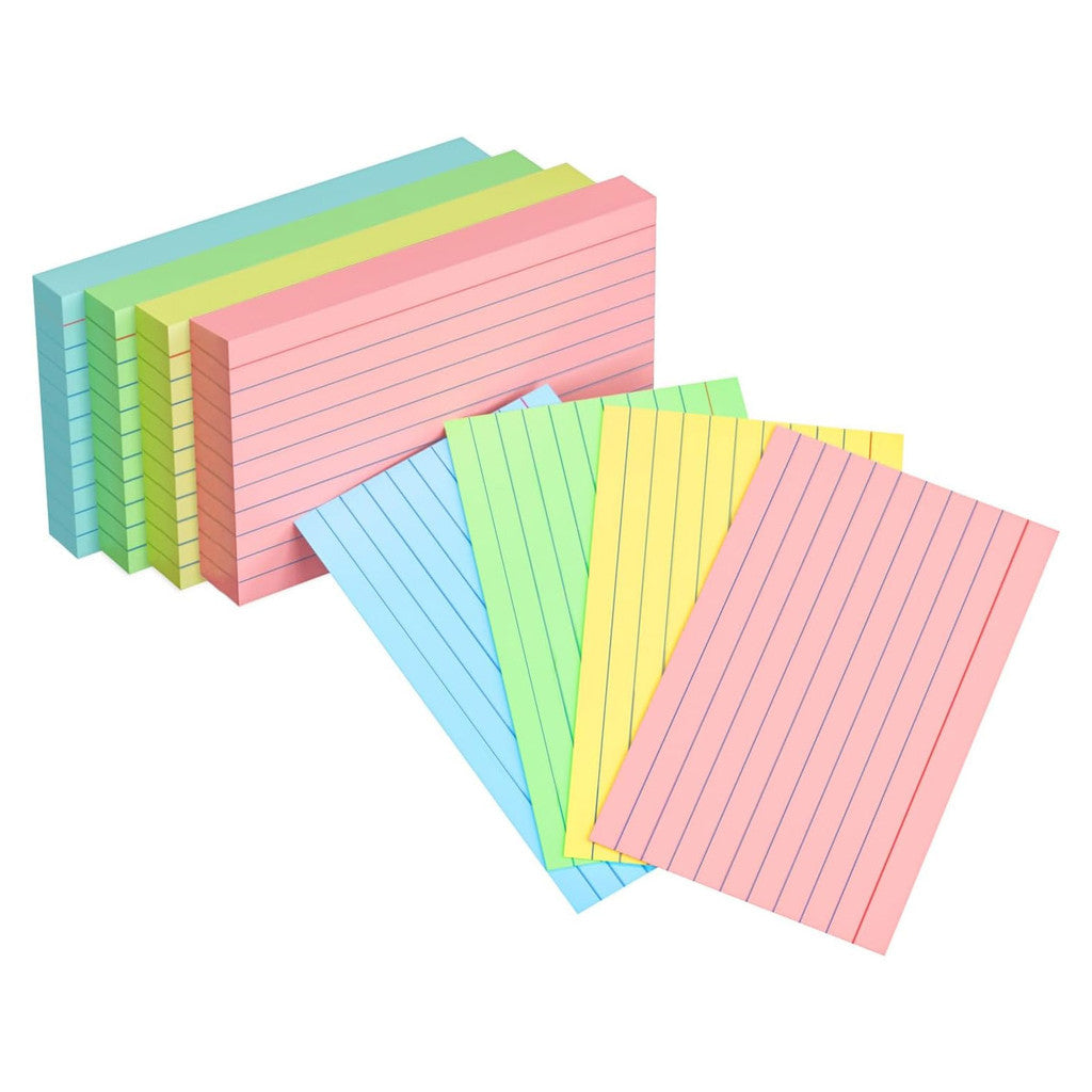Costa Fouce Index Card Colored Lined Premium Quality 150gsm 100 Sheets per Pack Size 3x5 4x6 5x8