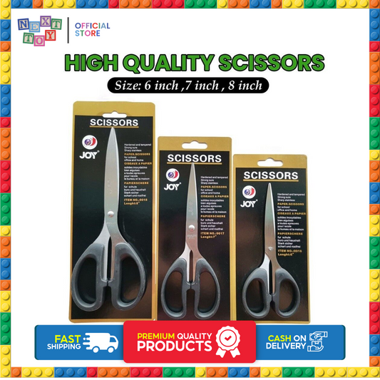 High-Quality Multipurpose Scissors Set - 6/7/8 Inch Stainless Steel for Office, Home & School Use