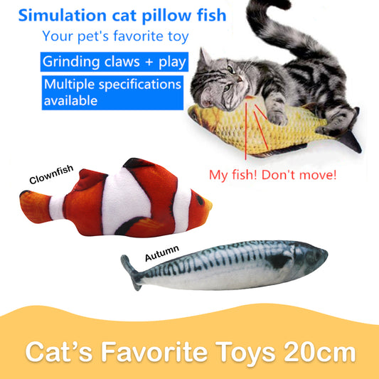 Fish Shape Pet Cat Kitten Teaser Toy Simulation Fish Playing Toy
