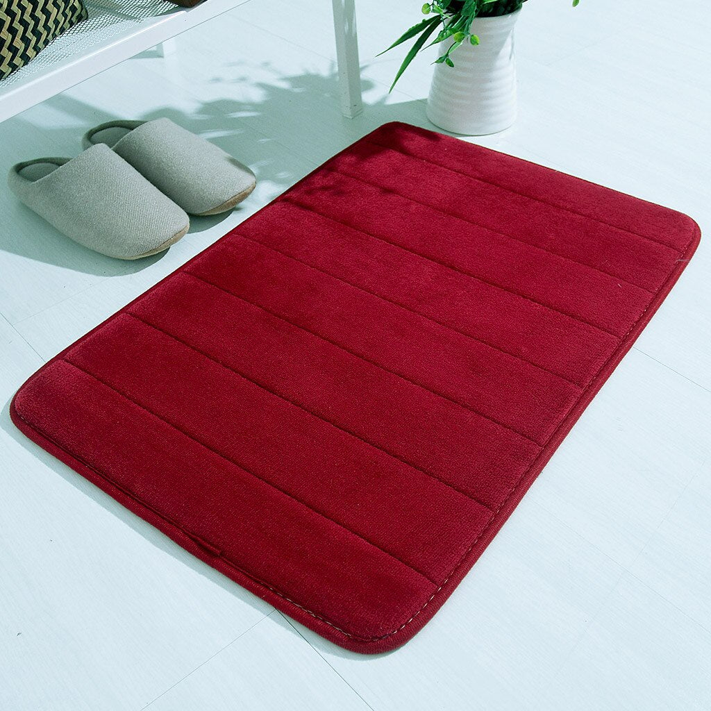 Soft Memory Foam Bath Mat - Absorbent, Non-Slip, Quick-Dry Floor Rug for Bathroom, Bedroom, Doorway & Home Use