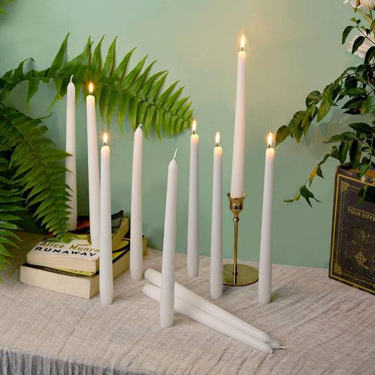 Esperma White Candle 20pcs/1pack – Dripless Smokeless Taper Candles for Prayer, Decor, Events