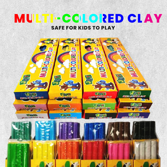 Joy Multi-Colored Clay for Kids - Non-Toxic, Soft & Safe Play Dough for DIY Arts & Crafts (12 Colors)
