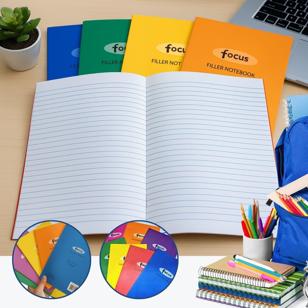 Filler Notebook 1pc 150x215mm 16 Sheets Colored Cover Lined Paper for School OfficeSupplies