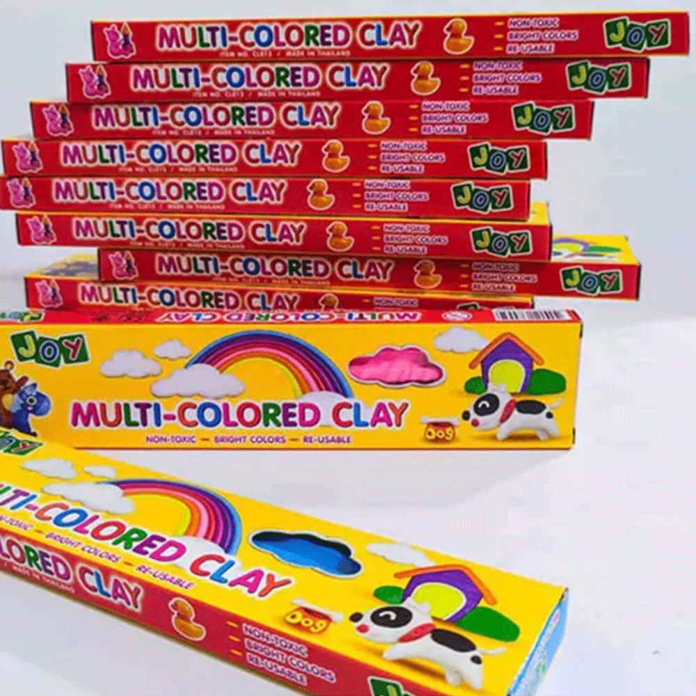JOY Multi-Colored Clay for Kids - 12 Bright Colors | Non-Toxic, Reusable, Safe for Children | DIY Arts & Crafts Toy