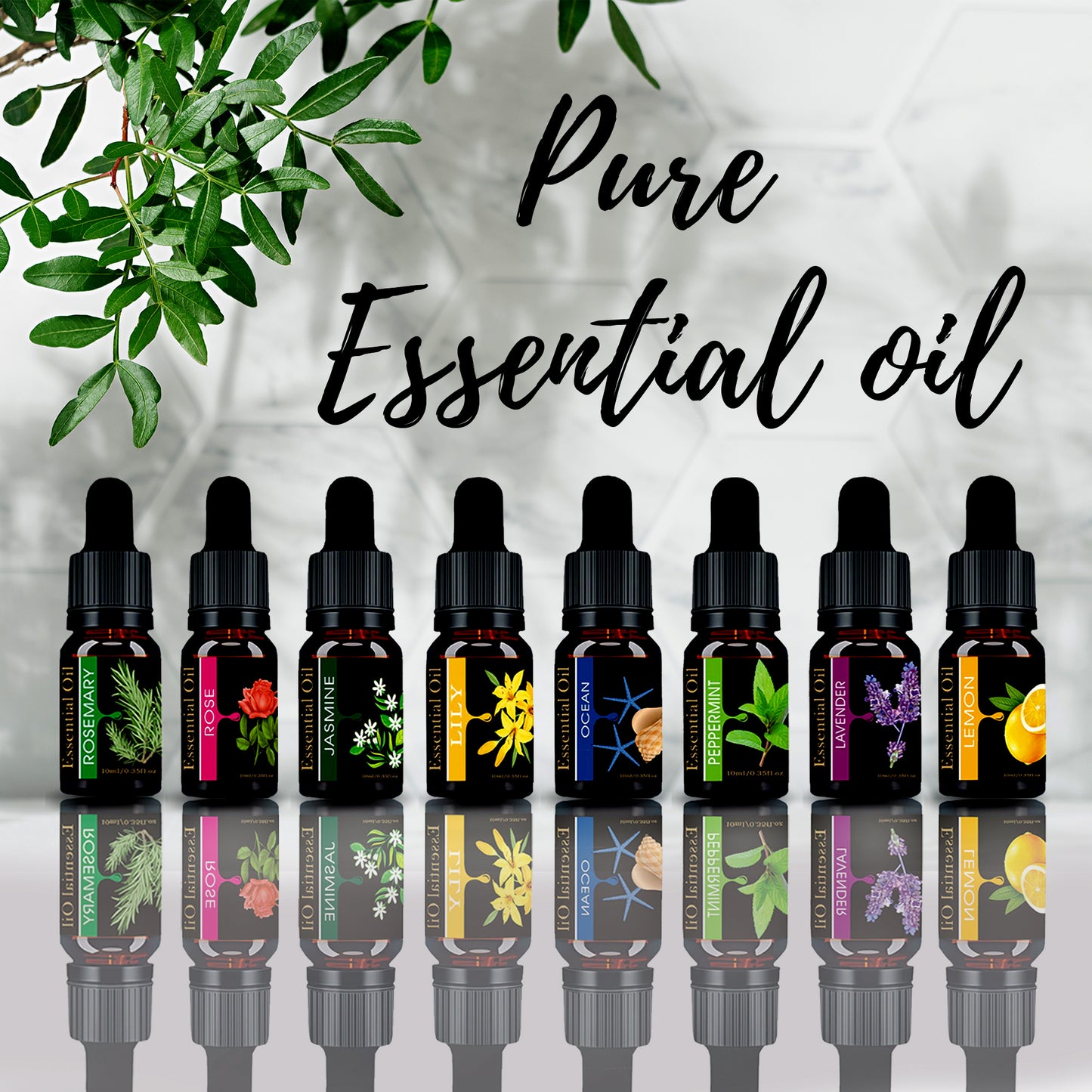 Humidifier Aromatherapy Pure Essential Oil Fragrant Essential Oil 10ml Dropper Essential Oils To Help Sleep, Study and Work Gathering to Refresh