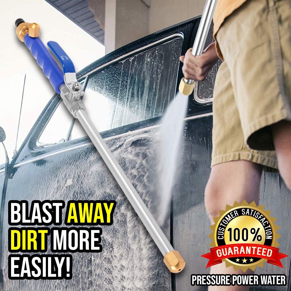 High-Pressure Water Spray Gun Nozzle Wand for Car Wash, Gardening, Cleaning - Adjustable Hose Attachment