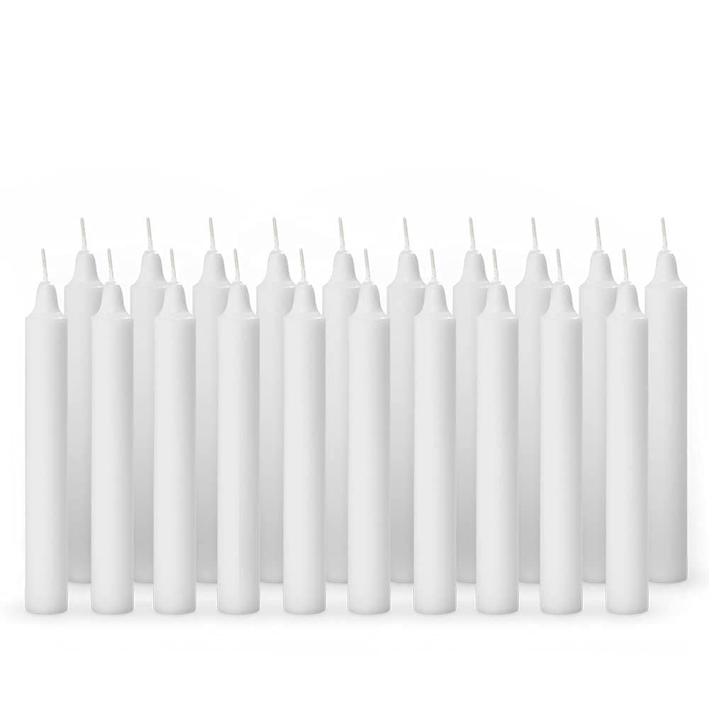 Esperma White Candle 20pcs/1pack – Dripless Smokeless Taper Candles for Prayer, Decor, Events