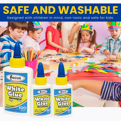 White Glue Washable 40g 100g | Strong Bonding Adhesive |  School Office Craft Glue