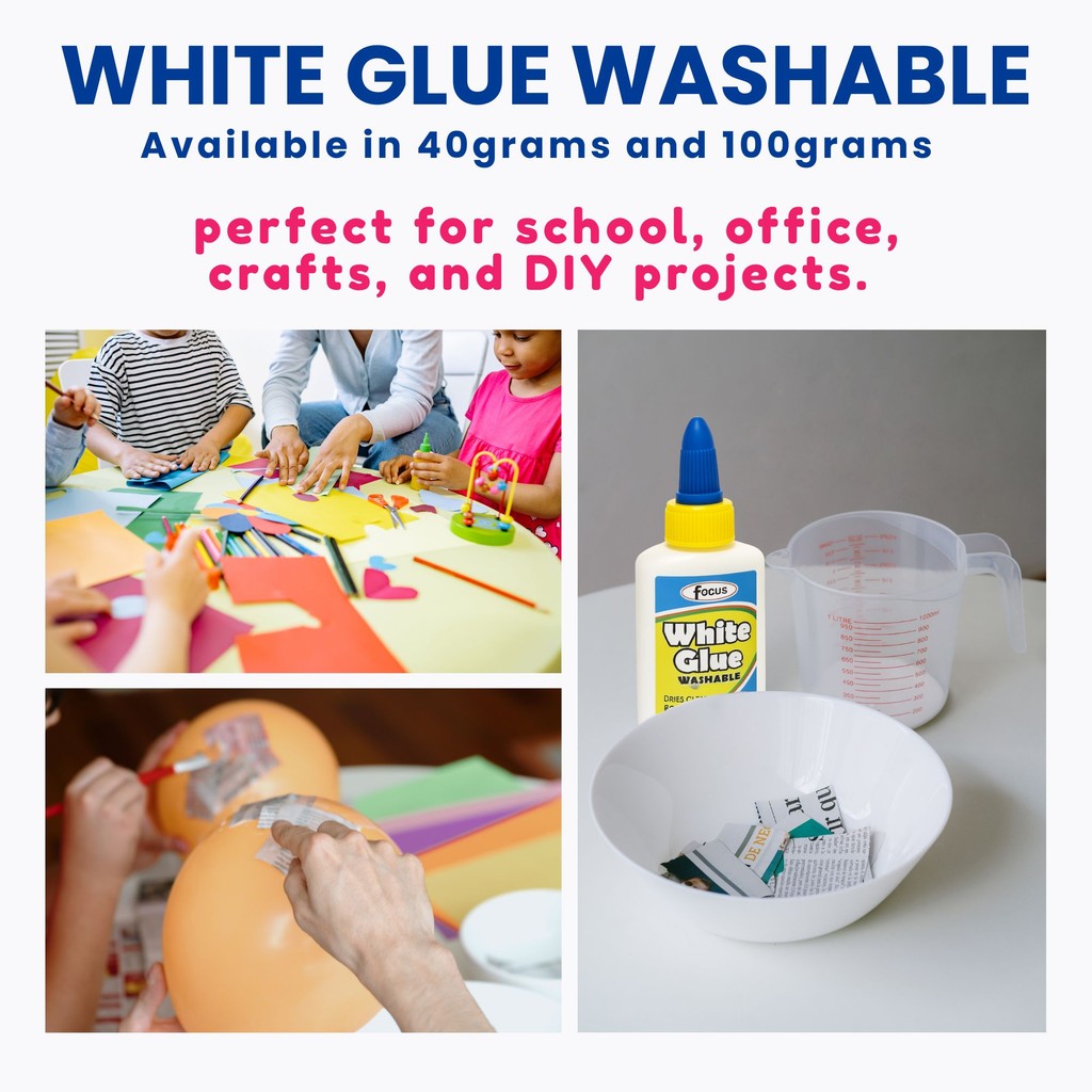 White Glue Washable 40g 100g | Strong Bonding Adhesive |  School Office Craft Glue