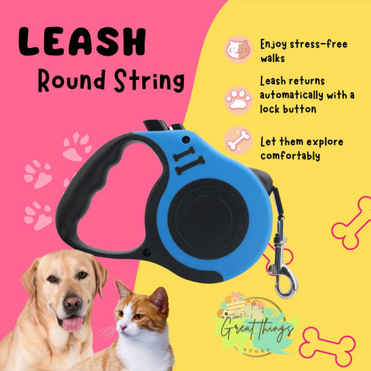 Premium 3m Retractable Pet Leash: Hassle-Free Walks for Dogs & Cats - Assorted Color
