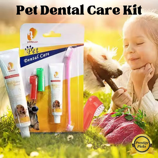 Pet Dental Care Kit for Dog Cat Puppy Toothbrush Toothpaste Set Teeth Oral Cleaning Bad Breath Care