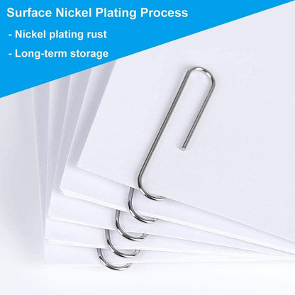 100 Pcs, Per Box Nickel Paper Clips, Suitable for Office, School Document Organizing, And Daily Use