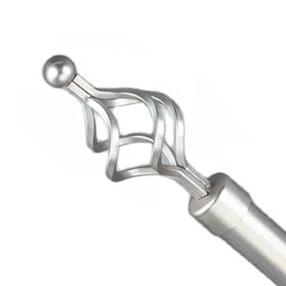 Modern Metal Curtain Rod Finial Decorative End Cap | Elegant Window Drapery Pole Accessory - Gold, Silver