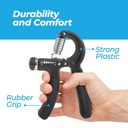 Adjustable Hand Grip Strengthener 10-60KG Forearm Exerciser Wrist Trainer for Finger Strength Fitness Workout