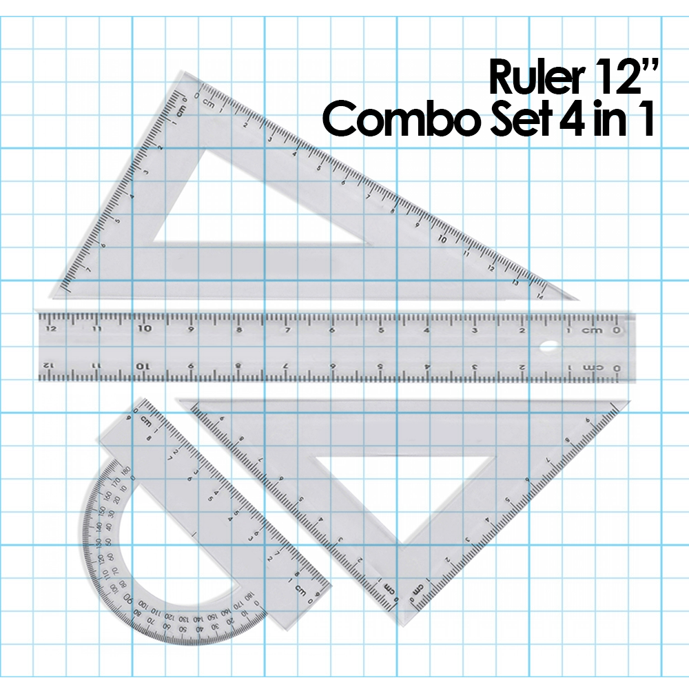 4in1 Ruler Set 12"