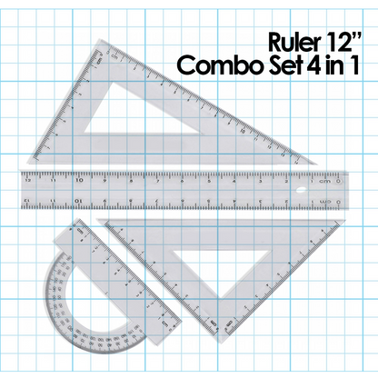 4in1 Ruler Set 12"