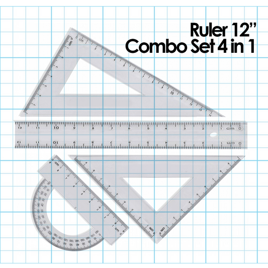 4in1 Ruler Set 12"
