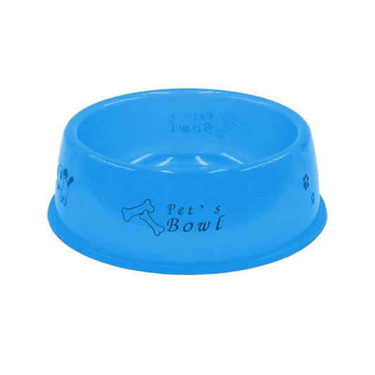 Colorful Plastic Pet Food and Water Bowl - Durable, Non-Slip Feeding Dish for Dogs and Cats