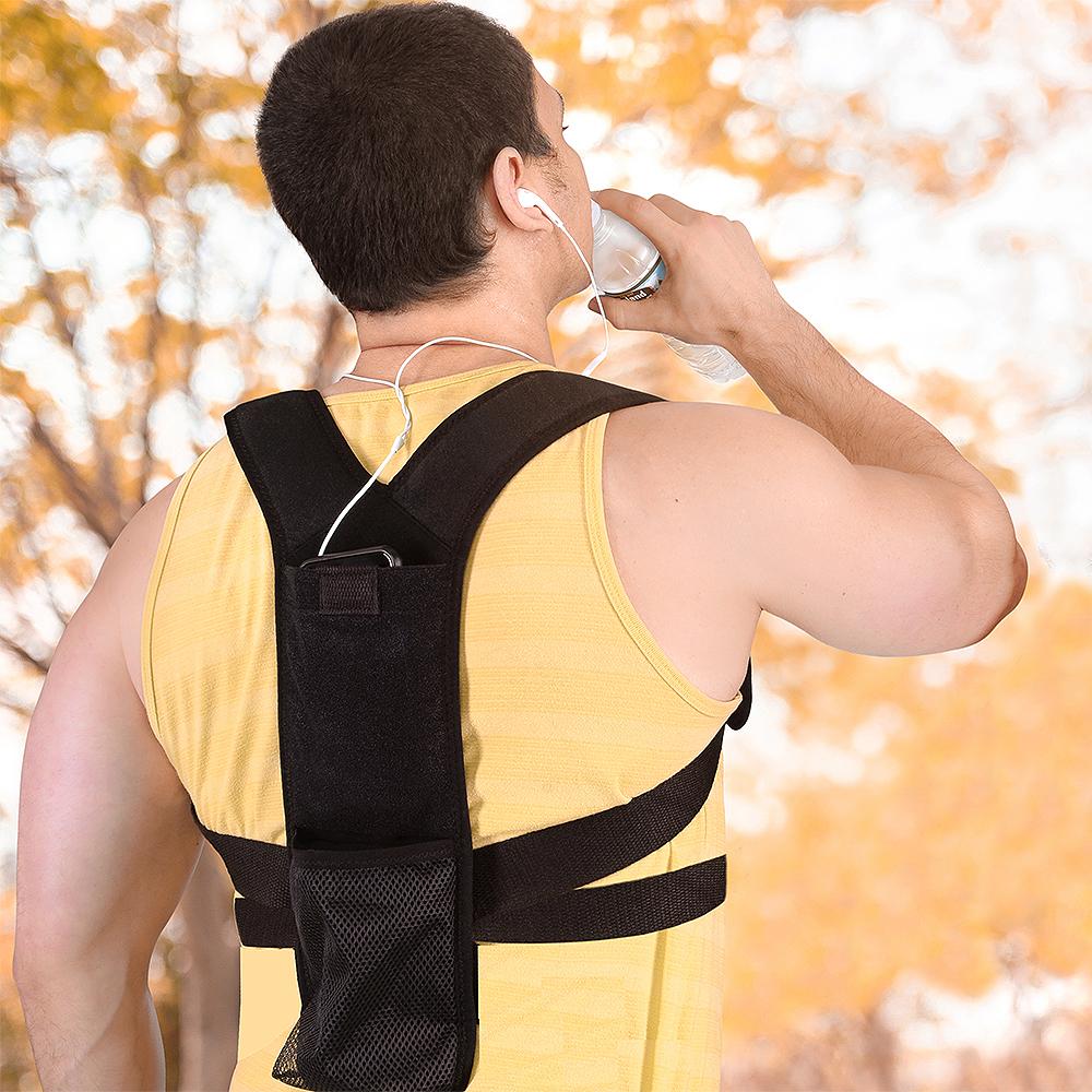 Adjustable Posture Corrector with Water Bottle Holder – Ergonomic Back Support for Hiking, Walking, & Outdoor Sports