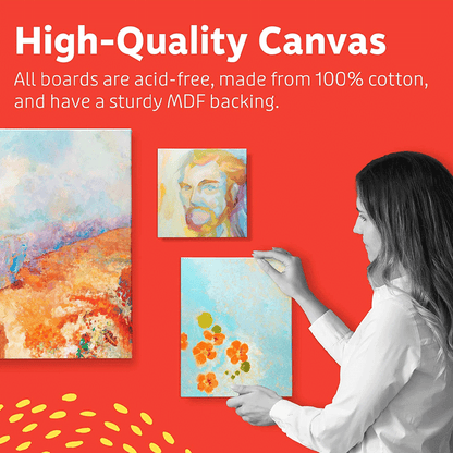Canvas Panel 100% Pure Cotton Acid Free Acrylic Triple Gesso Primed 280GSM