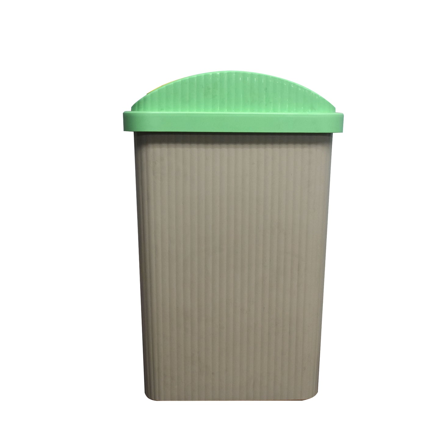 50L Plastic Trash Bin with Swing Push Cover – Durable Waste Garbage Can for Home, Kitchen, Office