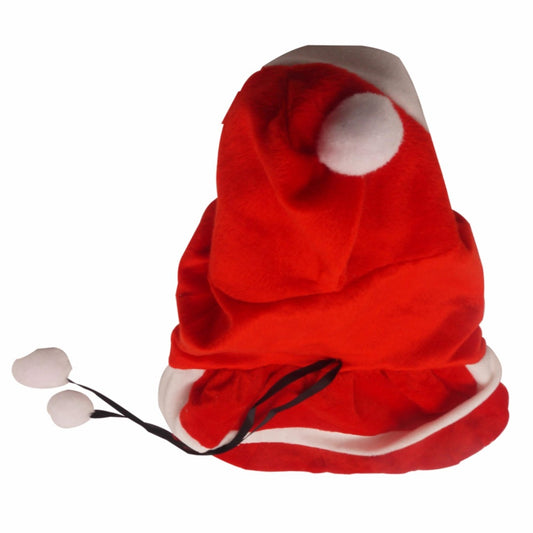 Christmas Dog Costume - Santa Claus Outfit with Hood & Pom Pom | Pet Clothes for Small Dogs, Holiday Party & Photoshoot