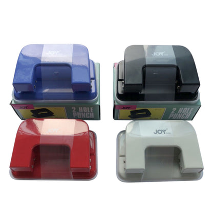 JOY 2 Hole Punch Heavy Duty Paper Puncher - Office & School Metal Punching Tool - A4 Document Binder