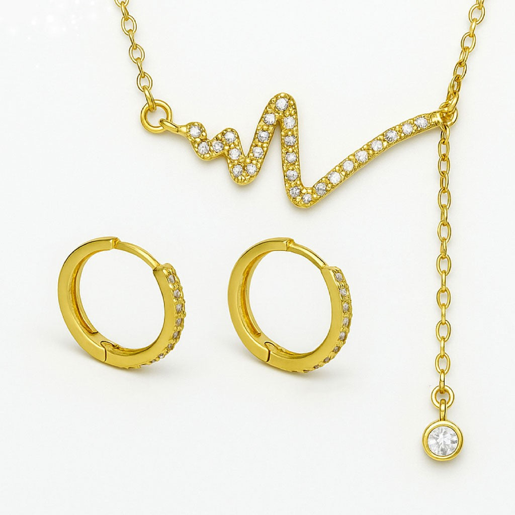 Jewelry Set for Women - Fashion Jewelry Silver/Gold Plated Necklace and Earrings Set