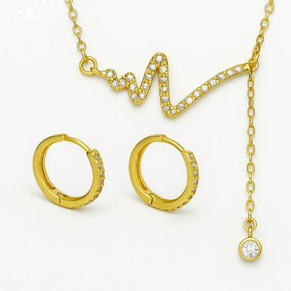 Jewelry Set for Women - Fashion Jewelry Silver/Gold Plated Necklace and Earrings Set